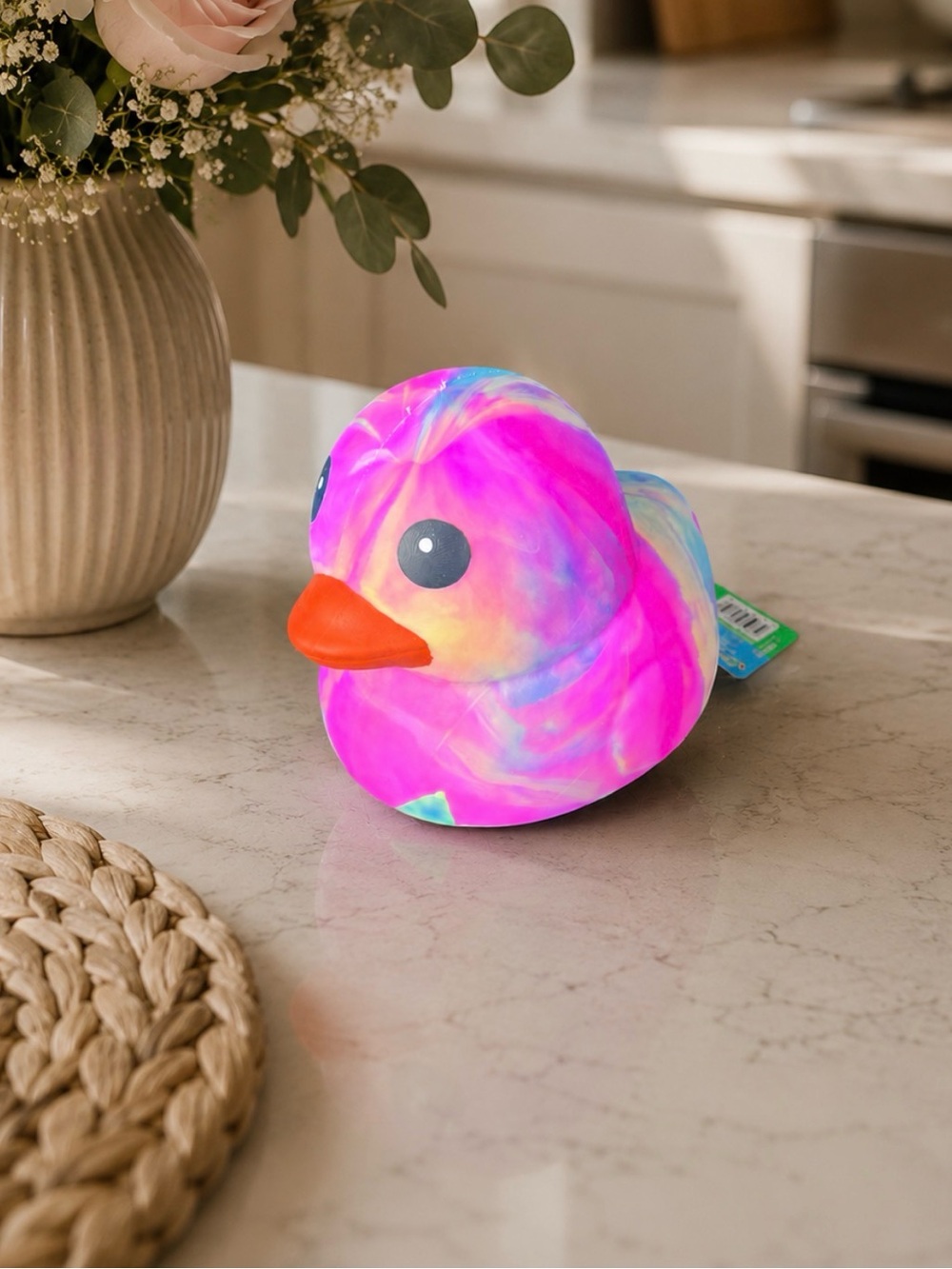 Sunny Day JUMBO SQUEEZY Neon Tie Dye Squishy Duck